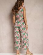 rosa Salopetă lungă verde cu bretele legate decorată cu model mozaic Jarnsaxa