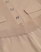 rosa Set Bej Vestă și Pantaloni Regular Annavie