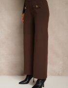 rosa Set Elegant Maro din Tricot cu Viscoză Cardigan și Pantaloni Delinavea