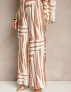 rosita Compleu Bej oversize cu in Cămașă și Pantaloni Largi Miravinia