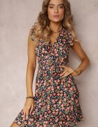 rosita Rochie Bleumarin Evazată cu flori din viscoză Selesima