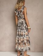 rosita Rochie Neagră Cloș Din viscoză Legată la spate Cu model Boho Turieza