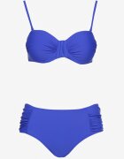 rosse line Bikini Albastre Slip și Sutien cu cupe întărite cu încrețituri Vintelle