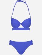 rosse line Bikini Albastru Chiloți Figi cu Decupaje și Sutien cu Bretele Decorative Kinalana