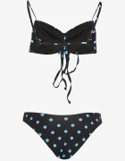 rosse line Bikini Albastru deschis cu buline cu aplicații florale Sutien și Chiloți Loritia