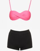 rosse line Bikini Fucsia 3 piese Sutien cu Legătură Chiloți clasici și Boxeri Vinalle
