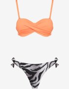 rosse line Bikini Portocaliu 2 Perechi de chiloți tip slip și Sutien cu legare la spate Galanoria