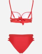 rosse line Bikini Roșu cu Decupaje Decorative Sutien cu Legături și Chiloți Slip Kinessa