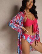 rosse line Bikini Roșu Sutien cu legătură și Chiloți cu acoperitoare suplimentară din plasă Zarionea