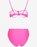 rosse line Bikini Roz Chiloți Sutien Decorat cu Floare 3D Tenionea