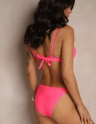 rosse line Bikini Roz Chiloți tip slip și Sutien cu Bretele Decorative Fadelinna
