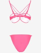 rosse line Bikini Roz Chiloți tip slip și Sutien cu Bretele Decorative Fadelinna