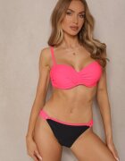 rosse line Bikini Roz închis Chiloți tip Figi și Sutien cu încrețituri Sepiana