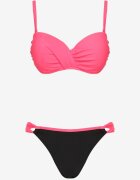 rosse line Bikini Roz închis Chiloți tip Figi și Sutien cu încrețituri Sepiana