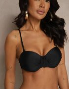 rosse line Bikini Slip și Sutien întărit Negre cu încrețituri Vintelle