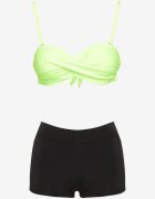 rosse line Bikini Verde 3 piese Sutien cu legătură Chiloți figă și Chiloți boxer Vinalle