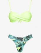 rosse line Bikini Verde 3 piese Sutien cu legătură Chiloți figă și Chiloți boxer Vinalle