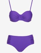 rosse line Bikini Violet Slip și Sutien cu burete cu încrețituri Vintelle