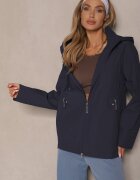 rosse line Geacă Bleumarin în Stil Windbreaker cu Glugă Detașabilă Ndivena