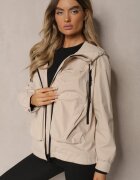 rosse line Jachetă Bej în stil windbreaker decorată cu buzunare Bralisa