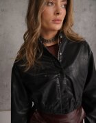 rosse line Jachetă de tranziție bomber crop Acalline Neagră