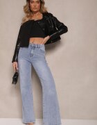 rosse line Jachetă Neagră tip Ramones cu Nasturi Sesiloria