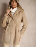 rosse line Jachetă Parka Bej cu blană și glugă Evelinne