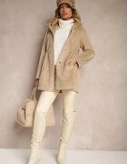 rosse line Jachetă Parka Bej cu blană și glugă Evelinne