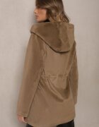 rosse line Jachetă Parka De blană Verde închisă Cu glugă Evelinne