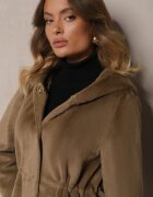 rosse line Jachetă Parka De blană Verde închisă Cu glugă Evelinne