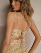 rosse line Rochie Galbenă evazată cu model geometric Otellaria