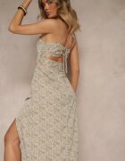 rosse line Rochie Verde cu croială evazată cu model geometric Otellaria