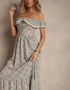 rosse line Rochie Violetă cu Volane Decorative Folanne