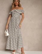 rosse line Rochie Violetă cu Volane Decorative Folanne