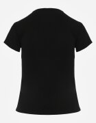 rosse line T-shirt minimalist din vâscoză cu guler tip tunică Osessa Negru