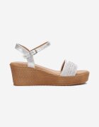  Sandale Argintii în Stil Boho pe Pană Împletită Gorbetai