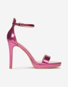  Sandale Fucsia Elegante cu toc stiletto cu vârf rotund Yemaria