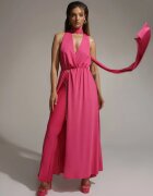  Sandale Fucsia Lăcuite cu Toc Înalt cu Platformă Ekelia