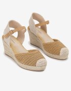  Sandale Maro Espadrile pe pană decorate cu împletitură Killasia