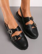  Sandale Negre cu Catarame Decorative Esmarase