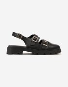  Sandale Negre cu Catarame Decorative Esmarase