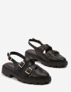  Sandale Negre cu Catarame Decorative Esmarase