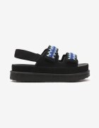  Sandale Negre cu platformă închise cu velcro Nleira