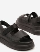  Sandale Negre cu platformă stil sportiv Lisilia
