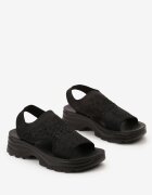  Sandale Sportive Negre cu partea superioară elastică cu zirconii și talpă embosată Dariena