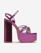  Sandale Violet cu toc înalt gros și platformă cu barete subțiri Tolme