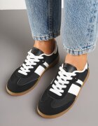 seastar Adidași Negri pe Talpă de Cauciuc Decorați cu Benzi Emidi