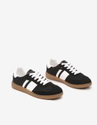 seastar Adidași Negri pe Talpă de Cauciuc Decorați cu Benzi Emidi
