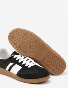seastar Adidași Negri pe Talpă de Cauciuc Decorați cu Benzi Emidi