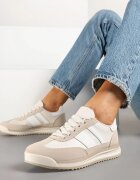 seastar Sneakers bej în Stilul Tenișilor Iconici cu Cusături Lelluria